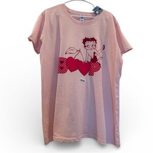 Brusco Brans Tee Women’s XXL Pink Graphic Short Sleeves Graphic Vintage Inspired